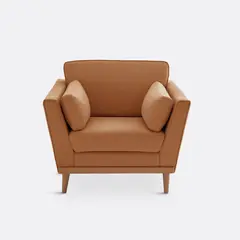 NACIONAL - Butaca Sillón Moderno Con Cojines Patas De Madera TORMUND