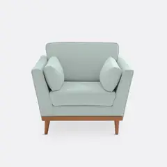 NACIONAL - Butaca Sillón Moderno Con Cojines Patas De Madera TORMUND