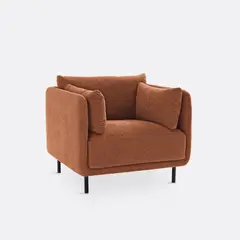NACIONAL - Butaca Sillón Contemporáneo Envolvente Patas De Metal TYRELL