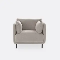 NACIONAL - Butaca Sillón Contemporáneo Envolvente Patas De Metal TYRELL