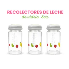 GENERICO - Set de 3 Recolectores de Leche 8oz (Blanco)