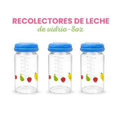 GENERICO - Set de 3 Recolectores de Leche 8oz (Celeste)