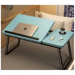GENERICO - Mesa para laptop plegable regulable Color Celeste porta vaso