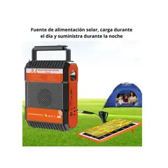 PREMIUM - Kit Panel Solar De 9v 4amp Focos Radio Bluetooth Y Cargador