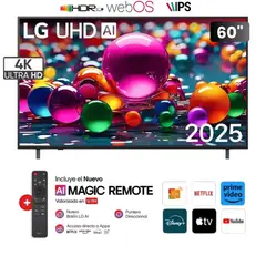 LG - TELEVISOR 60 SMART TV 4K UHD THINQ AI 60UA8050PSA + MAGIC 2025
