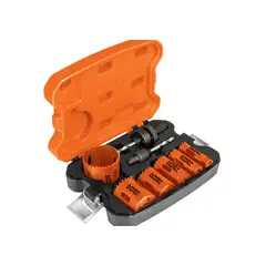 TRUPER - Juego de 6 brocasierras bimetálicas y 2 mandriles,