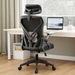 GENERICO - Silla Ergonómica Escritorio Oficina Giratoria Soporte Lumbar Negra