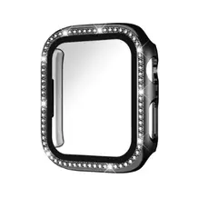 GENERICO - Bumpers para Apple Watch una Fila Diamante 44mm - NEGRO