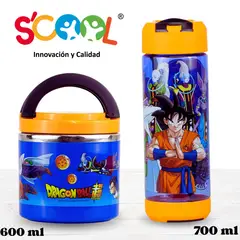 SCOOL - Termo de Comida 600ml y Tomatodo 700ml Drangon Ball .SCOOL.
