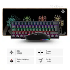 VIFROZT - Combo Gamer Vrifrozt  Teclado Berserker + Mouse + Mousepad