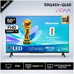 Hisense - Televisor Hisense 50 Qled Smart FHD 50Q4SV