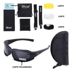 GENERICO - LENTES SOL HOMBRE SET 4 EN 1 DEPORTIVOS INTERCAMBIABLES UV400 VISIÓN NOCTURNA