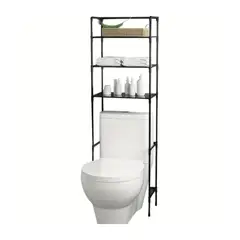 GENERICO - Rack Organizador Toallero Baño Okaeri Estante - Negro