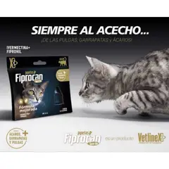 GENERICO - FIPROCAN Gatos  Pipeta Antipulgas, Garrapatas y Ácaros