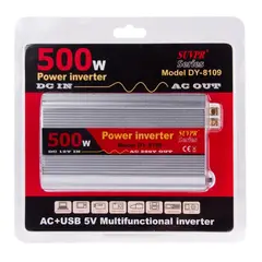 OEM - Adaptador De Energía 500W Para Auto 12V A 220V - Inversor Multifuncional Con Protección