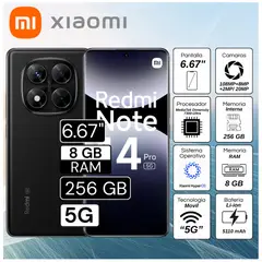 XIAOMI - Celular Xiaomi Redmi Note 14 PRO 5G 6.6"  Pulg. 8GB RAM 256GB - Negro