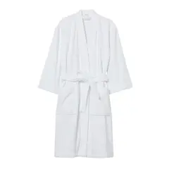 GENERICO - Bata baño 100 % algodón 450 gr blanco small
