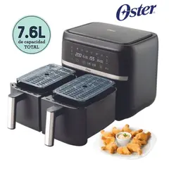 OSTER - Freidora de aire dual Oster digital 7,6 lts
