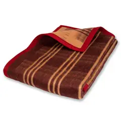 SANTA CATALINA - Frazada Hilton Listado guinda con beige