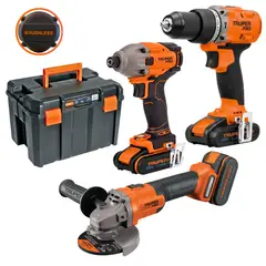 Truper - COMBO TALADRO PERCUTOR Y ATORNILLADOR DE IMPACTO 220Nm BRUSHLES 20V Truper