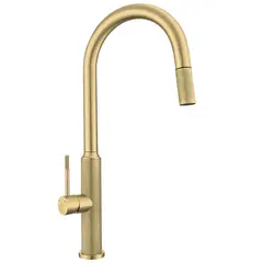 XM - MEZCLADORA MONOCOMANDO DE COCINA DORADO CEPILLADO MC304-0807