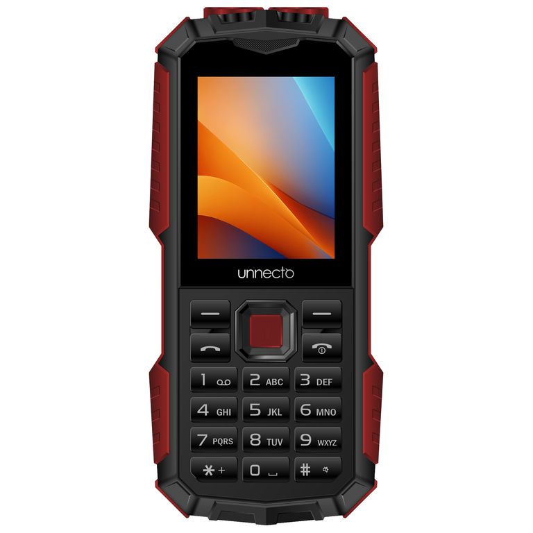 Celular Unnecto Bolt F1R Dual SIM 4GLTE -128MB ROM+Expandible 128GB - Batería Larga Duración Rojo