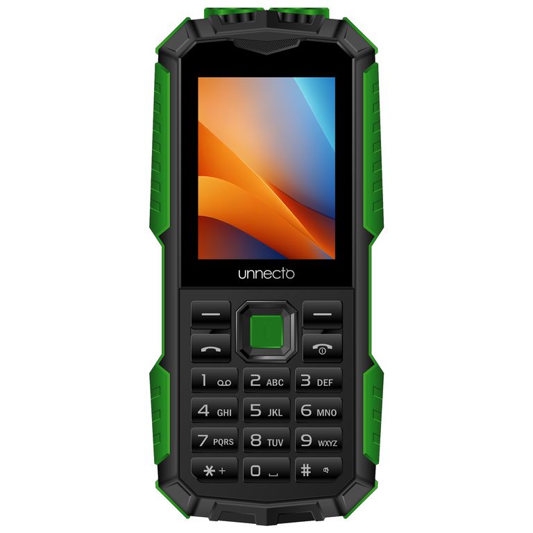 Celular Unnecto Bolt F1R Dual SIM 4G LTE - 128MB ROM+Expandible 128GB - Batería Larga Duración Verde
