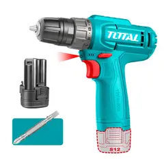 TOTAL TOOLS - Taladro Atornillador 12v + Bateria tipo C Total