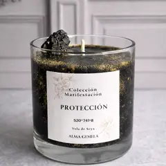 ALMA GEMELA VELAS - Vela Aromática de Protección con Onix