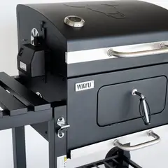 WAYU - PARRILLA A CARBON CON TAPA Y SPIEDO WAYU