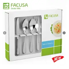 FACUSA - Cubiertos Facusa x 24 Piezas Acero inoxidable