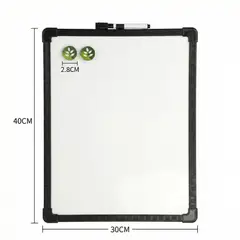 IMPORTADO MC - Set x2 Pizarra acrílica blanca 40 x 30 cm con plumón y 2 motas