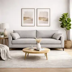 ARTSOFA - Sofá Tres Cuerpos Bellagio Gris Antifluido