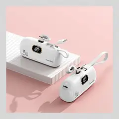 OEM - Mini Cargador Portátil Demgel D-E2028 para Android y iPhone 6500 mAh PD 25W Blanco