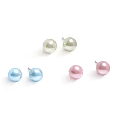 ESIKA - Set de Aretes x3 Perlas Coloridas Finart