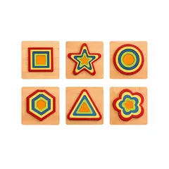 GENERICO - Pack x3 Rompecabezas Figuras Geometricas