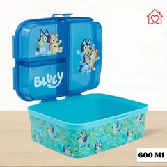 GENERICO - Taper para Nino Bluey con tapa de Divisiones 600 ml