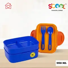 GENERICO - Taper para Nino Cleo & Cuquin con Divisiones 600 ml