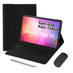 LENOVO - Tablet Lenovo Pad 11 2025 6GB+128GB WiFi y Ratón inalámbrico Bluetooth &Teclado & Lápiz-Negro