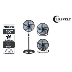 TREVELY - Ventilador 3 en 1 18" TREVELY VT-1832 - 90W - Azul