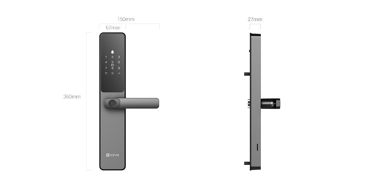 CERRADURA SMART P/DETECCION D/HUELLA DACTILAR 3 MOD0S DE APERTURA IP65
