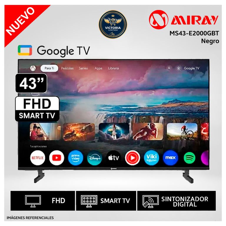 Televisor Miray 43 Pulg Google TV LED FHD MS43-E2000GBT