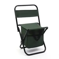 GENERICO - Silla Plegable Con Bolsa Organizadora Camping Plegable Verde