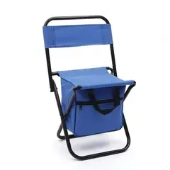 GENERICO - Silla Plegable Con Bolsa Organizadora Camping Plegable Azul