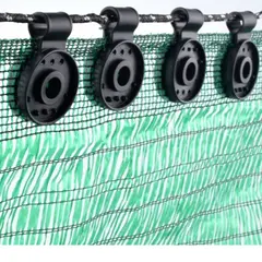 GENERICO - Pack x20 Clips Sujetadores para Malla Raschel y Arpillera. -10x3.7 cm