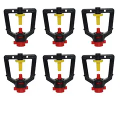 GENERICO - Pack de 6 Aspersores Giratorios Para Riego – Conexión 6mm