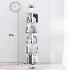 GENERICO - Librero giratorio 360° para niños gris 53 x 164 cm