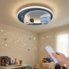 CEMLIGHTING - Lámpara de Techo LED LILO 108W 40cm -  3 Colores de Luz + Control Remoto – Línea Kids
