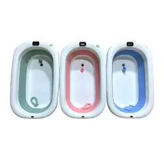 GENERICO - BAÑERA PARA BEBE PLEGABLE CON TERMOMETRO PREMIUM