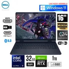 Dell - Laptop Dell Core Ultra 9 Alienware 16x Aurora Gaming  16"    240hz, Ram 32gb,1tb, Rtx 5060 8gb, Win11